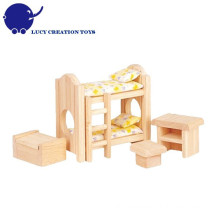 Wooden Miniature Dollhouse Children Room Furniture